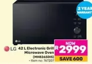 LG - 42 L Electronic Grill Microwave Oven (MH8265DIS)