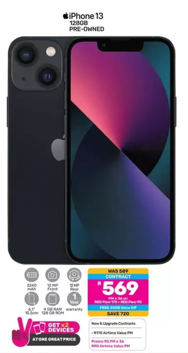 Apple - iPhone 13 128GB Pre-Owned