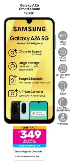 Samsung - Galaxy A26 5G Smartphone 128GB