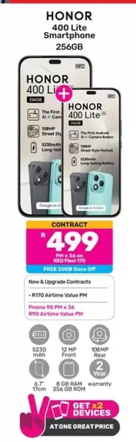 Honor - HONOR 400 Lite Smartphone 256GB