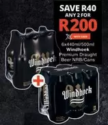 Windhoek - Premium Draught Beer NRB/Cans