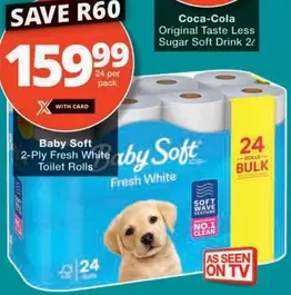 Baby Soft - 2-Ply Fresh White Toilet Rolls