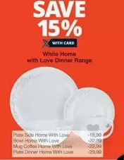 White Home with Love Dinner Range