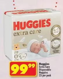 Huggies - Extra Care Disposable Nappies