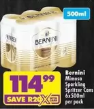 Bernini - Mimosa Sparkling Spritzer Cans