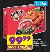Chef - Frozen Crispy Chicken Fingers/Burgers