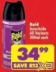 Raid - Insecticide All Variants