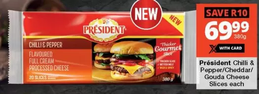 Gourmet - Chilli & Pepper/Cheddar/Gouda Cheese Slices