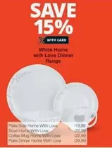 White Home with Love Dinner Range