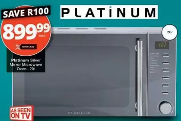 Platinum - Silver Mirror Microwave Oven