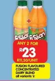 Fusion - FUSION FLAVOURED CONCENTRATED DAIRY BLEND