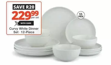 Curvy White Dinner Set - 12-Piece