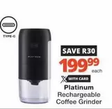 Platinum - Rechargeable Coffee Grinder