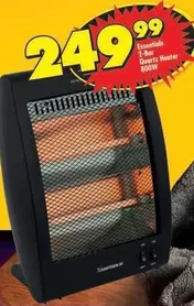 Essentials -  2-Bar Quartz Heater 800W