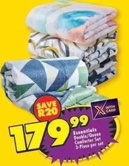 Essentials - Double/Queen Comforter Set 3-Piece