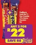 Cadbury - Lunch Bar / Star / Crunchie / Astros Chocolate Bar