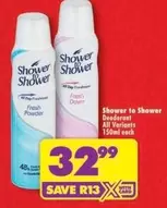 Shower to Shower - Deodorant