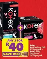 Kotex - Maxi Sanitary Pads & Pantyliners