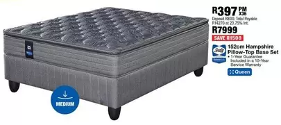 Total - 152cm Hampshire Pillow-Top Base Set