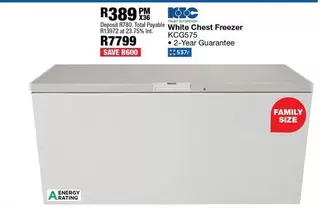 Trust - White Chest Freezer KCG575