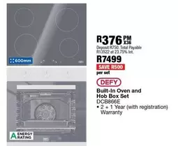 Defy - Built-in Oven and Hob Box Set DCB866E