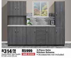 Total - 3-Piece Italia Kitchen Scheme