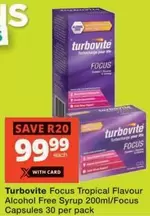 Focus Tropical Flavour Alcohol Free Syrup / Focus Capsules