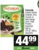 FutureLife - Instant Cereal Original, Zero, Crunch or Kids Range