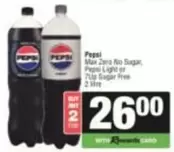 pepsi - Max Zero No Sugar, Light or Sugar Free