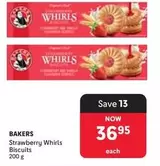 Bakers - Strawberry Whirls Biscuits
