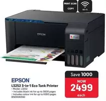 Epson - L3252 3-in-1 Eco Tank Printer