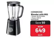 Kenwood - Blender with Mill BLP16.150BK