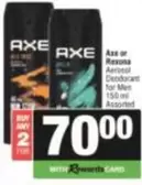 Axe - Aerosol Deodorant For Men