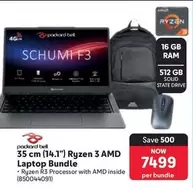 Packard Bell - 35 cm (14.1") Ryzen 3 AMD Laptop Bundle