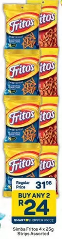 Fritos -  4 x 25g Strips Assorted