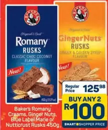 Bakers - Romany Rusks, GingerNuts Rusks
