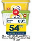Flora - Light 40%, Regular 50% Fat Spread