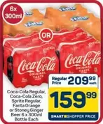 Coca cola - Coca-Cola Regular, Coca-Cola Zero, Fanta Orange or Stoney Ginger Beer