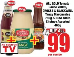 All Gold - ALL GOLD Tomato Sauce & Tangy Mayonnaise & BEST COOK Chutney