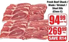 Fresh Beef Chuck / Blade / Brisket / Short Rib (Class C)