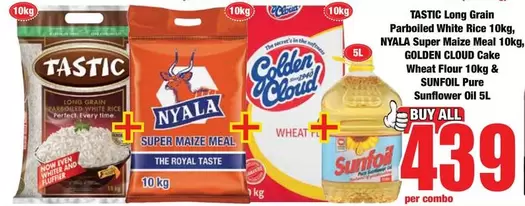 Tastic - Long Grain Parboiled White Rice, Super Maize Meal, Cake Wheat Flour & Pure Sunflower Oil