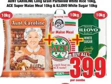 Ace - Long Grain Parboiled White Rice, Super Maize Meal & White Sugar