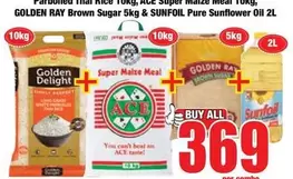 Golden Delight - Thai Rice, Super Maize Meal, Brown Sugar, Pure Sunflower Oil