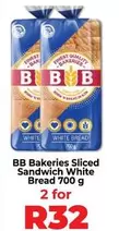 BB -  Bakeries Sliced Sandwich White Bread