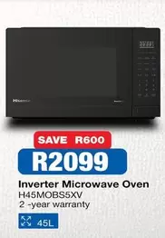 Hisense - Inverter Microwave Oven H45MOBS5XV