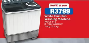 White Twin-Tub Washing Machine WSCF143