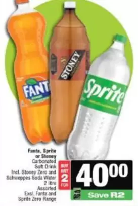 STONEY - Fanta, Sprite or Stoney Carbonated Soft Drink