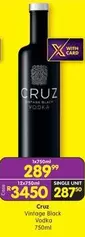 Cruz - Vintage Black Vodka 750ml