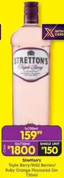 Stretton's - Triple Berry/Wild Berries/Ruby Orange Flavoured Gin 750ml