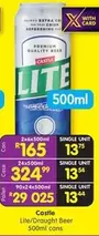 CASTLE - Lite/Draught Beer 500ml cans